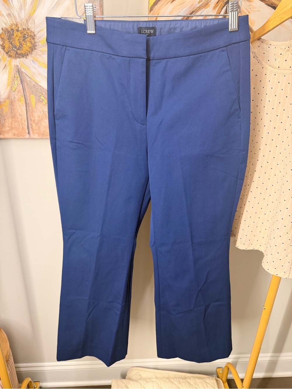 J. Crew Blue Boot Cut Crop Pants